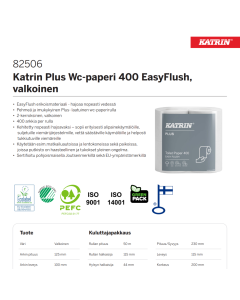 Katrin Plus Wc-paperi 400 EasyFlush,